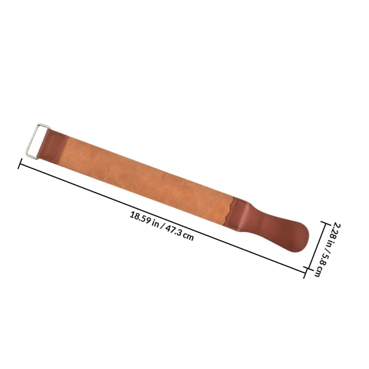 SEWACC Dual-sided Razor Strop Sharpening Strap, Shaver Sharpening Cloth, Practical Clipper Sharpener for Men’s Straight Razor Shaving Accessories, Home and Barber Use, Brown
