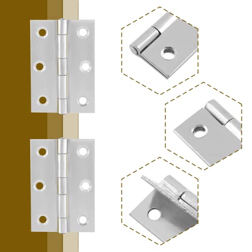 suiwotin 12pcs 2.5 Inch Butt Hinges, Stainless Steel Cabinet Hinges by suiwotin - Used condition - Image 4
