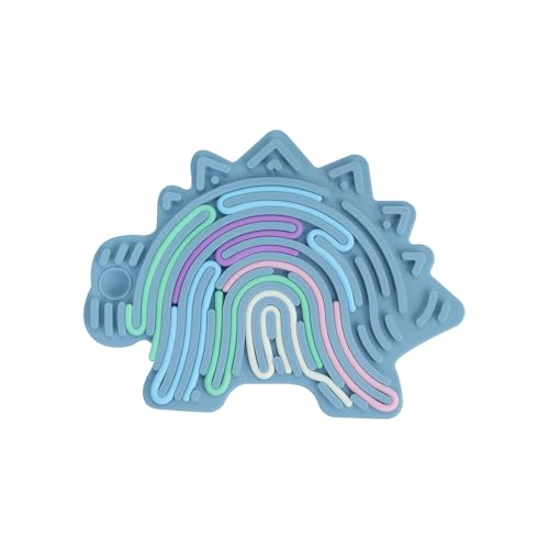 Miniland - Fidget Sensorial de Silicona para Bebés Flexhetti, con Tiras Flexibles para Estimular el Juego Creativo y la Motricidad Fina, Desde los 18 Meses (Dinosaurio)