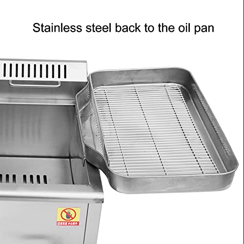 Kommerzielle Edelstahl-Arbeitsplatten-LPG-Gas-Fritteuse mit Korb und Deckel, 20-l-Edelstahl-Fritteuse für die gewerbliche Hausmannskost – Bild 6