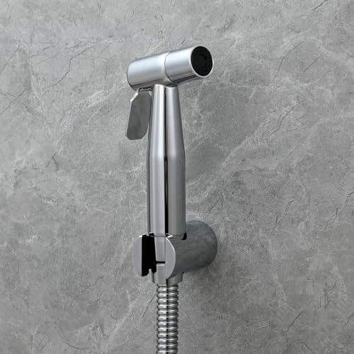 Douchette WC kit complet eau froide acier inoxydable flexible support chromé WS024DF3