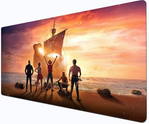 Alfombrilla de ratón grande de anime xxl (90 x 40 x 3 cm/35,4 x 15,7 x 1,16 pulgadas) de dibujos animados Girl Cool Design Mouse Pad - Superficie fina - Impermeable y antideslizante Base - Adecuado