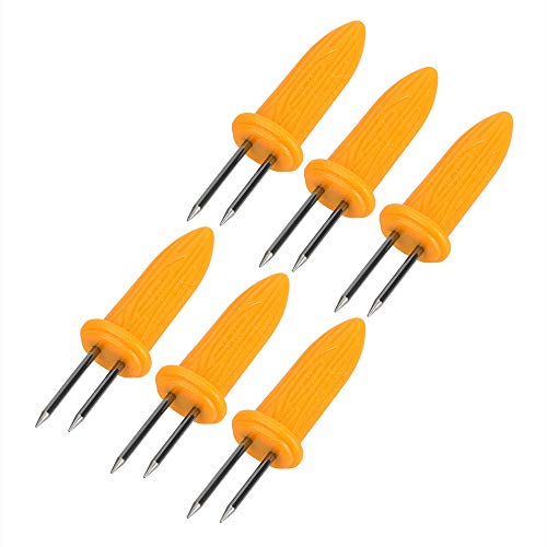 iTimo 6Pcs/Set Stainless Steel Forks Corn Holders BBQ Tools Kitchen Tools Multi-function Barbecue Supplies