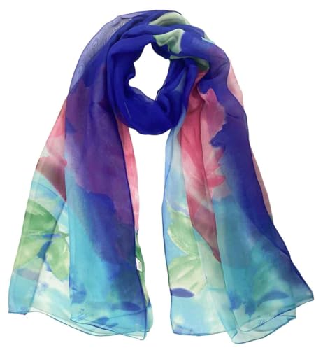Pokeedioty Scarfs for Women Lightweight Fashion Scarves Elegant Floral Pattern Sheer Scarfs3