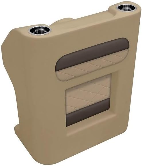 Wise Deluxe DLX1168 Pontoon Boat Steering Console – Marine-Grade Vinyl, Built-In Cup Holders, Removable Panel for Wiring Access, Roto-Molded Construction (Neutral/Meteor 085)