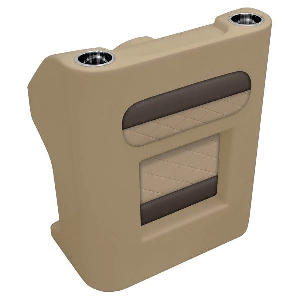 Wise Deluxe DLX1168 Pontoon Boat Steering Console Marine-Grade Vinyl Built-In Cup Holders Removable Panel for Wiring Access Roto-Molded Construction (Neutral/Meteor 085)