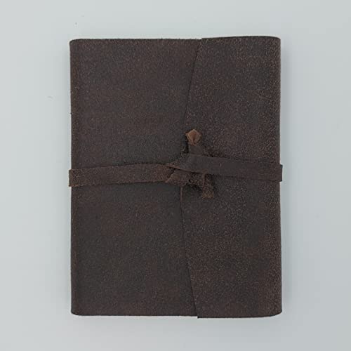 Diários de Viagem em Couro Caderno Médio (Marrom Café)