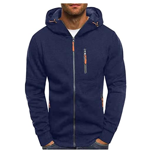 Susenstone Sweat Homme à Capuche Zippé Hiver Chaud Veste Sport DéContracté Léger Respirant Hoodie Pull Manches Longues Couleur Unie Sportswear avec Poche Veste en Sweat Pas Cher VêTements