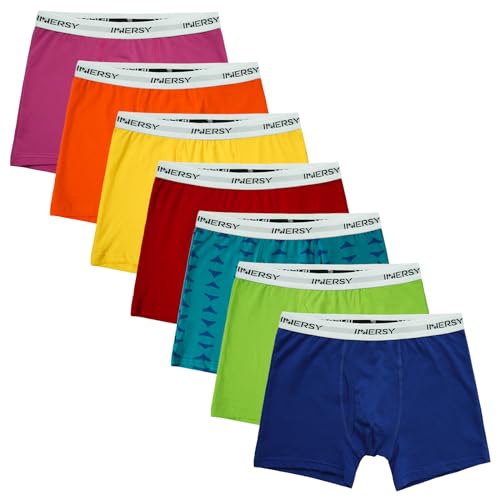 Image of INNERSY Boys Underwear with Fly Opening, 12-14 Years, 6 Colourful/1 Pattern