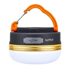 Hongtellor Lampada da campeggio, luce LED ricaricabile tramite USB, con magnetico, 4 modalità, lanterna da campeggio a LED per escursionismo, campeggio, escursionismo, caccia, ecc. (confezione da 1)