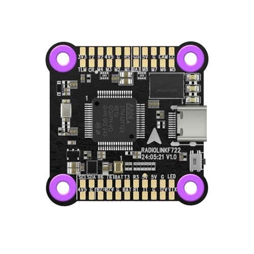 Kompatibel mit Radiolink F722 Flight Controller mit Betaflight und INAV, 8-Kanal FC integriertes OSD unterstützt SBUS CRSF for Racing Drones Quadcopter