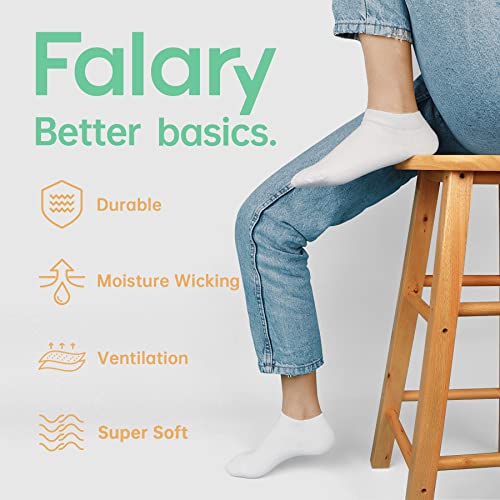 FALARY Sneaker Socken Herren 43-46 Damen Sneakersocken 12 Paar Kurze Halbsocken Baumwolle Schwarz und Weiß grau