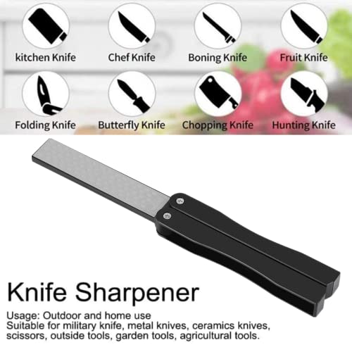 Messerschärfer Profi Faltend Doppelseitig Diamant Schärfstein 400/600 Körnung Handheld Folding Doppelseitige Knife Sharpener Diamant Schleifstein Messerschärfer Werkzeug Für Home Küche (BK)