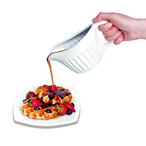 Salton Entertaining Gravy and Sauce Boat Warmer, Small, White