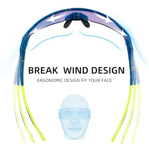 Image of ROCKBROS Polarized Sports Sunglasses Men Women - UV400 Protection Goggle with Myopia Frame for Running Cycling Driving