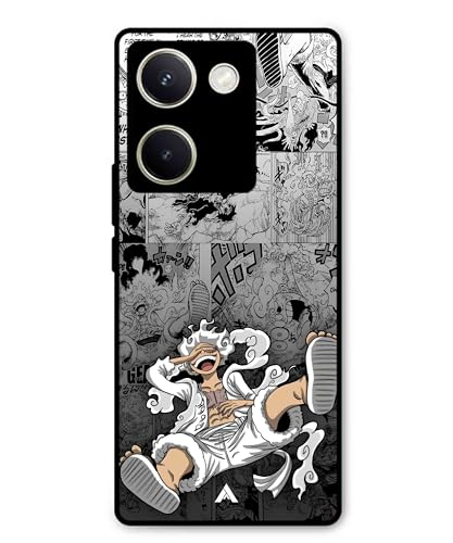 Image of Premium Anime 2 Case for Vivo Y200 Pro (Glossy Finish) Soft-Touch Metal TPU Back Cover, Shockproof, Designer, Aesthetic Mobile Phone Case