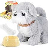 Walking Dog Toys,Barking Puppy Pet Dogs,Walking, Barking,Wagging Tails,Interactive Toy Dogs For Kids,Cultivating Children To Love Animals Since Childhood,The Best Gift To Accompany Your Child's Growth