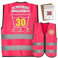 Giftota 30 Geburtstag Frauen, Frau Weste mit Grußkarte, SCHONEND BEHANDELN, Geschenke zum Geburtstag, Geburtstagsgeschenk für Frauen Lustig, Mama Geschenk für Geburtstagsfeier