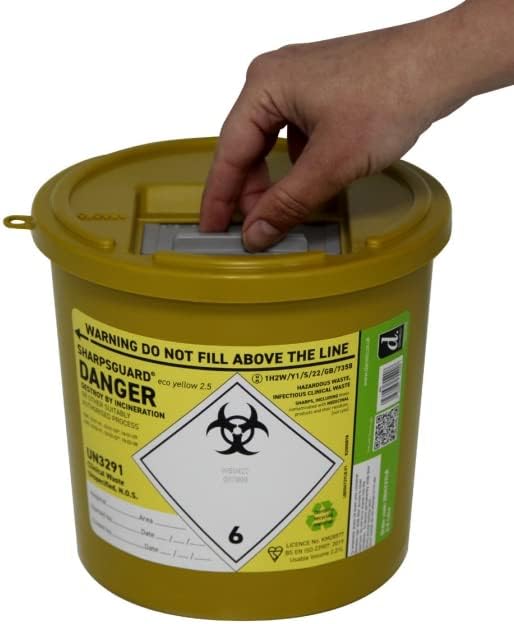 3x Sharpsguard Sharps Bin 2.5 litre - Yellow (Multi Pack)
