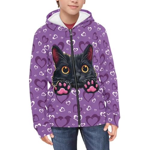 Sweat à capuche pour fille coupe ample en molleton doux à poches