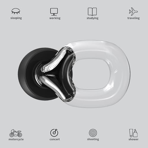 ERXY Tampões de ouvido para redução de ruído para dormir tampões de ouvido de silicone 8 peças com e