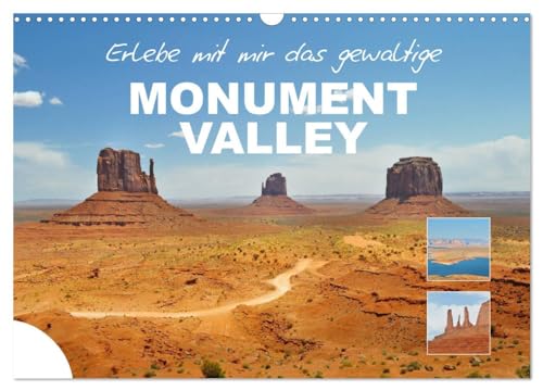 Calendrier Monument Valley 2026 A3 horizontal pour décoration murale - 2