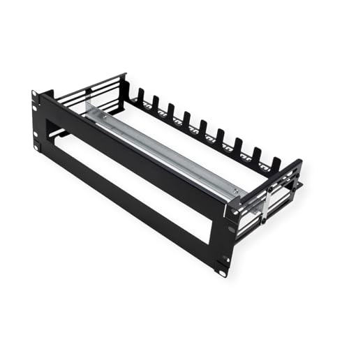 Bastidor de soporte de 19» para dispositivos de carril DIN 3U negro VALUE 2