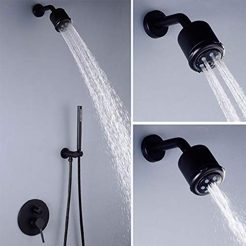 Pommeau de douche 80 mm et ensemble de robinets de douche de bain muraux