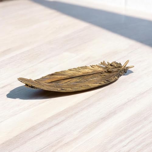 Plateau feuille dorée 43 cm pour sublimer une table basse vide et sans vie