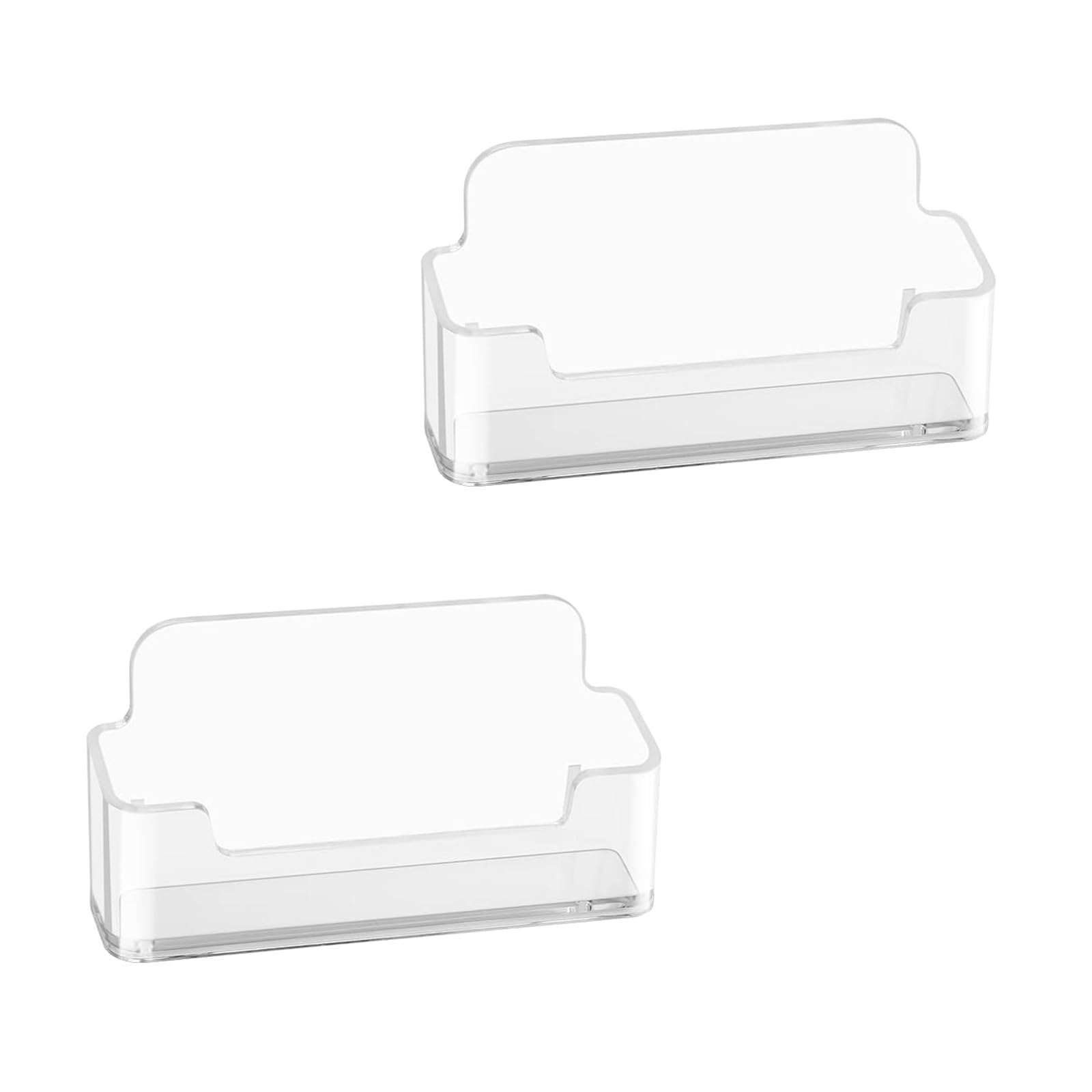 Nucelit 2Pcs Acrylics Name Card Stand Display Stand Business Card Desk Name Organizers Business