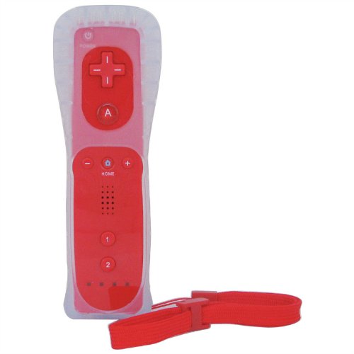 eForBuddy Remote Controller with Silicone Skin Case for Nintendo Wii, Red