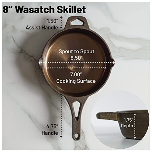 Backcountry-Iron-8-Inch-Smooth-Wasatch-Pre-Seasoned-Round-Cast-Iron-Skillet