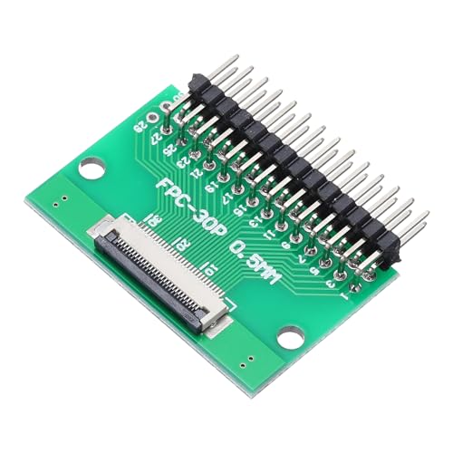 QUARKZMAN Conector de Placa de 28 Pines 0.5mm FFC FPC a 2.54mm Doble Hila de Pines Rectos en Ángulo Recto, Adaptador de Tira de Encabezado, Placa Convertidora PCB para DVD TV