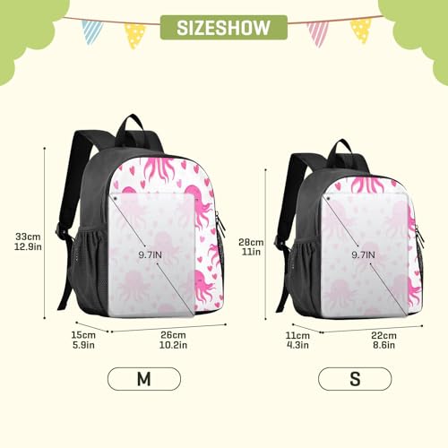 RunningBear Octopus Hearts Sea White Kids Backpack for Boys Girls Lightweight Travel Bag for Teens School2