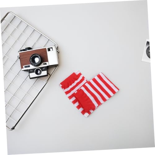 Homoyoyo Christmas Socks for Girls Long Thigh High Striped Stockings over The Knee Polyester Free Size Fashion Socks 5