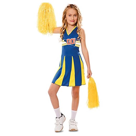 Disfraz de Animadora Azul y Amarilla para niña