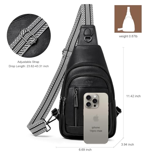 Image of cakang Womens Sling Bag Crossbody Bags for Women Vegan Leather Sling Backpack Daypack Fanny Pack Crossbody Purse Travel
