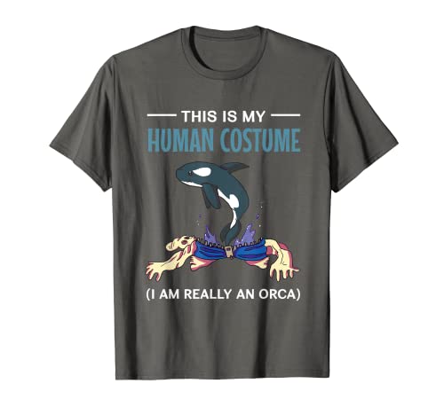 Camiseta de Halloween This Is My Human Costume Im Really An Orca Camiseta