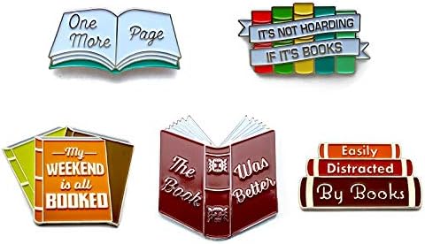 Book Enamel Pin Set | Bookish enamel pins | Reading Lapel Pins | Lapel Pin Set