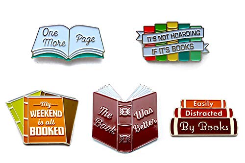 Book Enamel Pin Set | Bookish enamel pins | Reading Lapel Pins | Lapel Pin Set