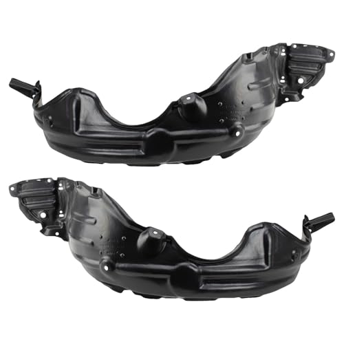 Image of TRQ Front Driver and Passenger Side Inner Fender Liner Set Compatible with 2007-2012 Toyota Yaris