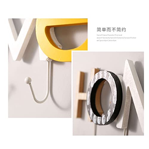 Perchero Sombrero decorativo de pared con letras y ganchos multiusos 5