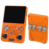 Glomc Retro-Handheld-Spielkonsole mit WiFi-Multiplayer, tragbares Open-Source-Spielgerät, verbesserter Joystick, tragbare Spielkonsole für nostalgische Titel (orange)