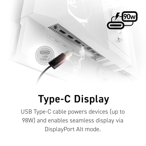 MSI MPG 321URXW QD-OLED 32-inch 3840 x 2160 (UHD) Computer Monitor, 240Hz, Adaptive-Synch, HDMI, DP Port, VESA Mountable, Tilt, Speaker, 0.03ms, White by MSI - Image 8