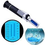Salinity Refractometer for Aquarium, Marine Monitoring, Saltwater Testing, Dual Scale Salinity...