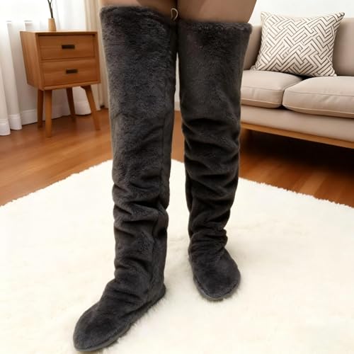 Calcetines largos de tejido suave con diseño cómodo de puntera abierta 3