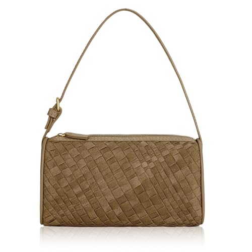 Image of Mini Woven Bag, Leather Woven Handbag with Adjustable Strap, Small Purses for Women, Top-handle Bags, Mini Evening Bag