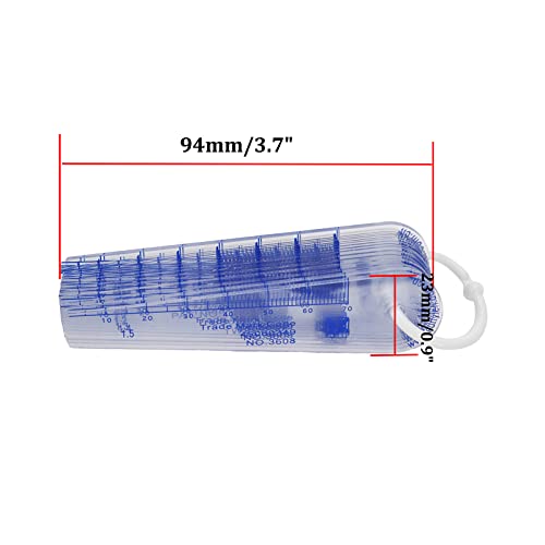 Plastic Feeler Gauge 0.05mm to 2mm Metric Gap Measuring Tool 20 Leaf