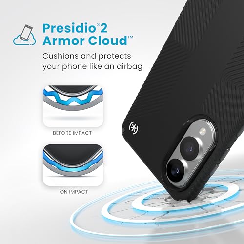 Speck Samsung Galaxy S25 Edge Case - Magnet Case, 13-Foot Drop Protection, No-Slip Grips - Magsafe - Raised Bezel and Enhanced Buttons - Presidio 2 Grip - image 2