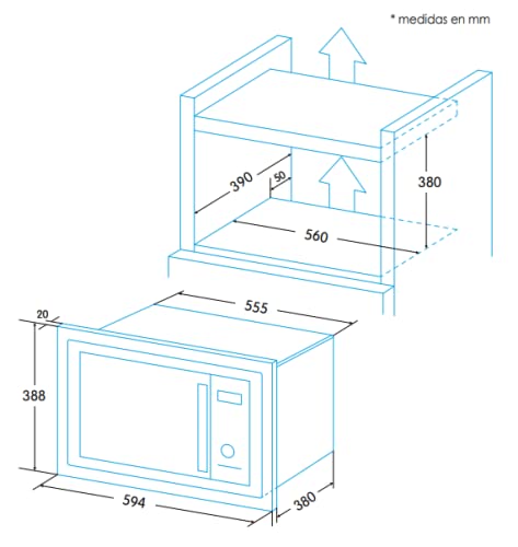 Einbau-Mikrowelle EDESA EMW-2530-IG BK 25 l – Bild 4